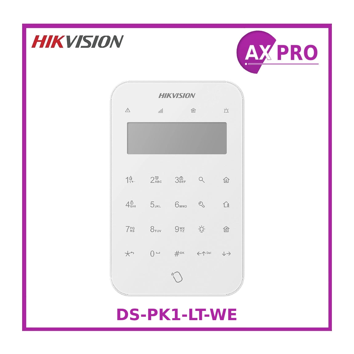 Hikvision AX Pro Wireless LCD Keypad (DS-PK1-LT-WE)