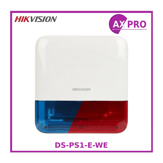 Hikvision AX Pro Wireless External Sounder DS-PS1-E-WE - Blue / Red