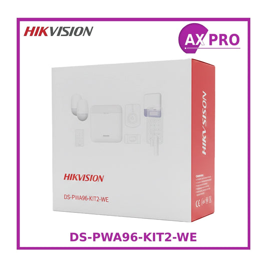 Hikvision AX PRO DS-PWA96-KIT2-WE Wireless Intruder Alarm Kit, up to 96 Wireless Zones/Outputs