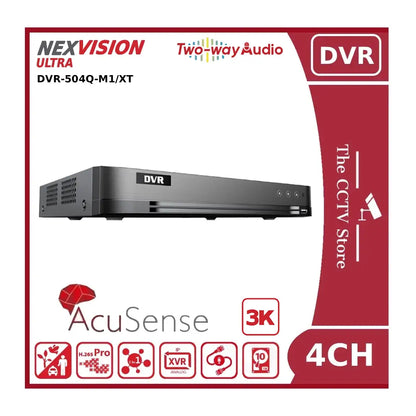 Nexvision 4CH 3K DVR-504Q-M1/XT 4 Channel 5MP 3K Turbo HD 8.0 AcuSense DVR with Facial Recognition & Two-Way Audio