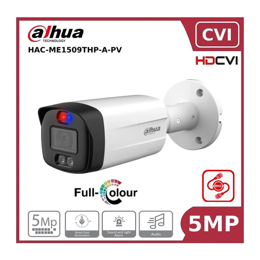 5MP Dahua HAC-ME1509THP-A-PV 5MP HDCVI TiOC Active Deterrence Fixed Bullet Camera - Offer