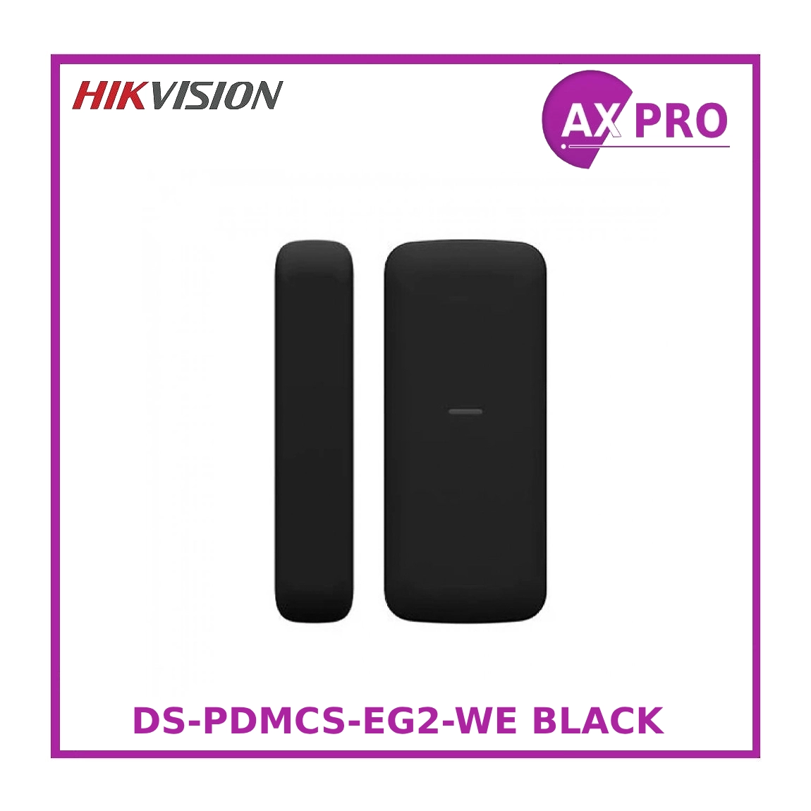 Hikvision DS-PDMCS-EG2-WE BLACK AX Pro Wireless Slim Door Contact