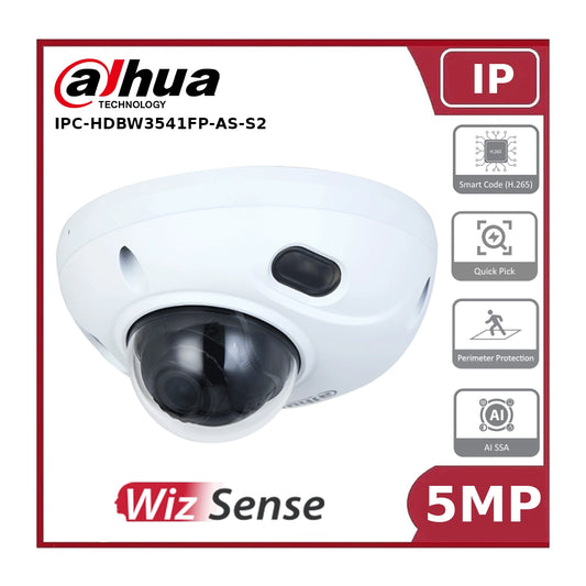 Dahua DH-IPC-HDBW3541FP-AS-0280B-S2 5MP IR Fixed-focal Dome WizSense Network Camera