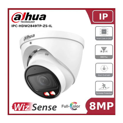 Dahua IPC-HDW2849TP-ZS-IL - 8MP Smart Dual Light Vari-Focal Eyeball WizSense Network Camera