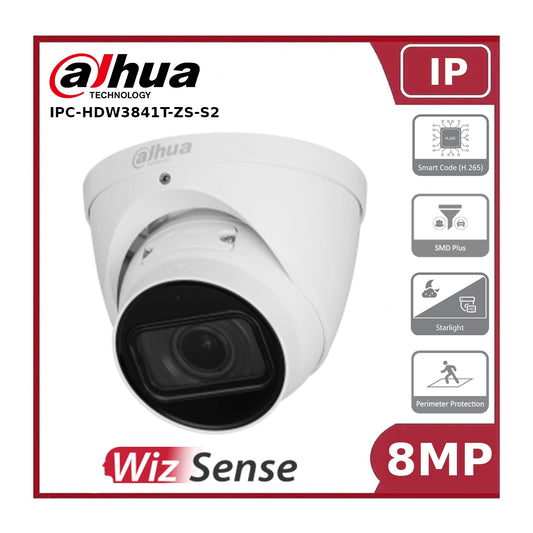 Dahua IPC-HDW3841T-ZS-S2 8MP IR Vari-focal Eyeball WizSense Network Camera