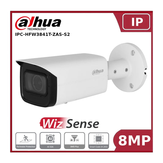 Dahua IPC-HFW3841T-ZAS-S2 8MP IR Vari-focal Bullet WizSense Network Camera