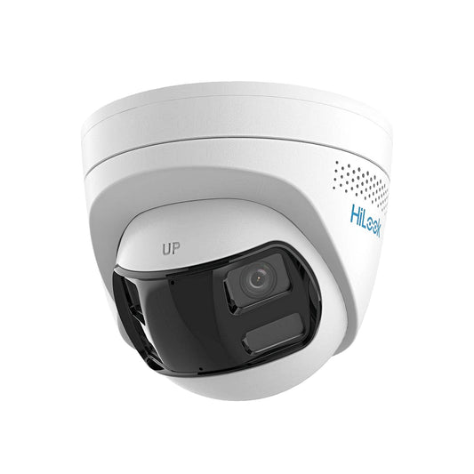 6MP HiLook by Hikvision IPC-T269HAD-LUF/S(L)(RB) Dual Lens 180° Smart Hybrid ColorVu + IR Fixed Turret IP Camera with LiveGuard and 2 Way Audio