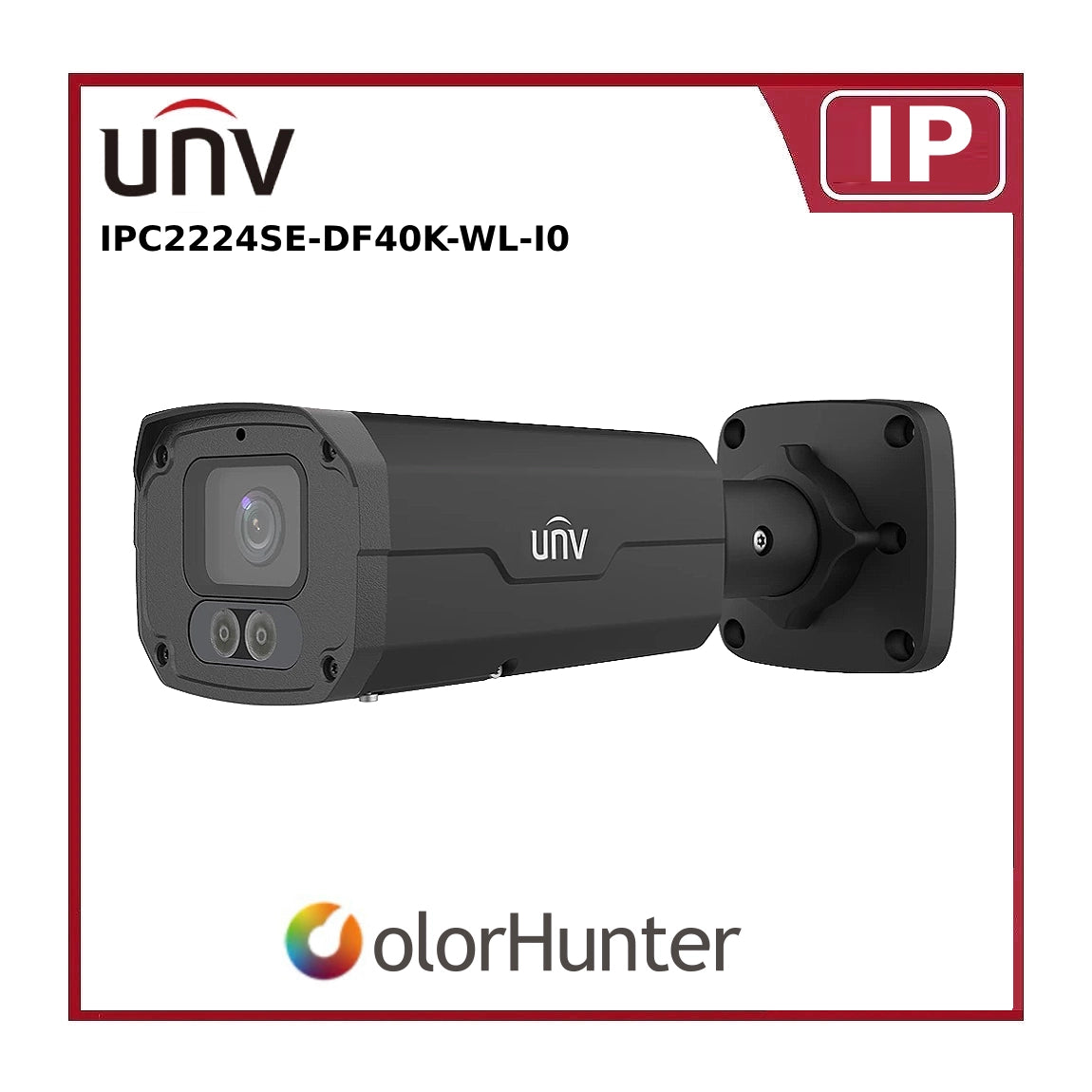 Uniview 4MP Prime 3 Bullet White/Black IPC2224SE-DF40K-WL-I0 IP Camera