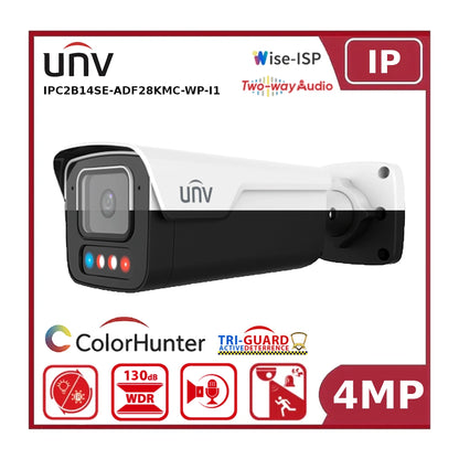 Uniview IPC2B14SE-ADF28KMC-WP-I1 4MP IP Camera, Fixed Lens, OwlView, Tri-Guard 3.0, AI, Two-Way Talk