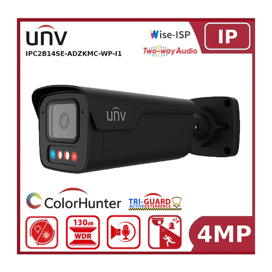 Uniview IPC2B14SE-ADZKMC-WP-I1 4MP IP Camera, Varifocal, OwlView, Tri-Guard 3.0, AI, Two-Way Talk "NR"