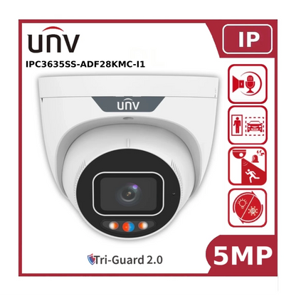 UNV 5MP IPC3635SS-ADF28KMC-I1 TriGuard 2.0 2.8MM Fixed Lens IP Turret CCTV Camera