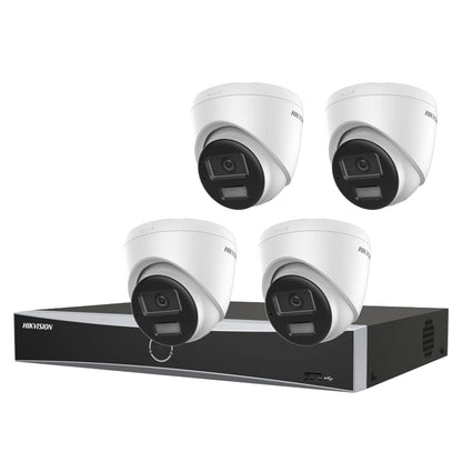 Hikvision 8MP 4CH IP NVR Kit – DS-2CD1383G2-LIUF/SL Cameras + DS-7604NXI-K1/4P(D) + 2TB HDD