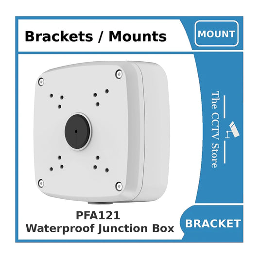 Dahua PFA121 Aluminum Waterproof Junction Box for Dome & Bullet CCTV Cameras, White