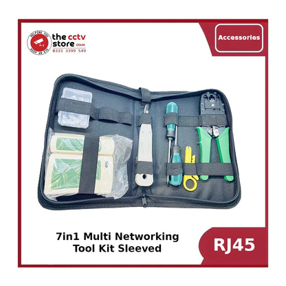 RJ45 Crimping 7 in 1 Multi Networking Tool Kit, Sleeved