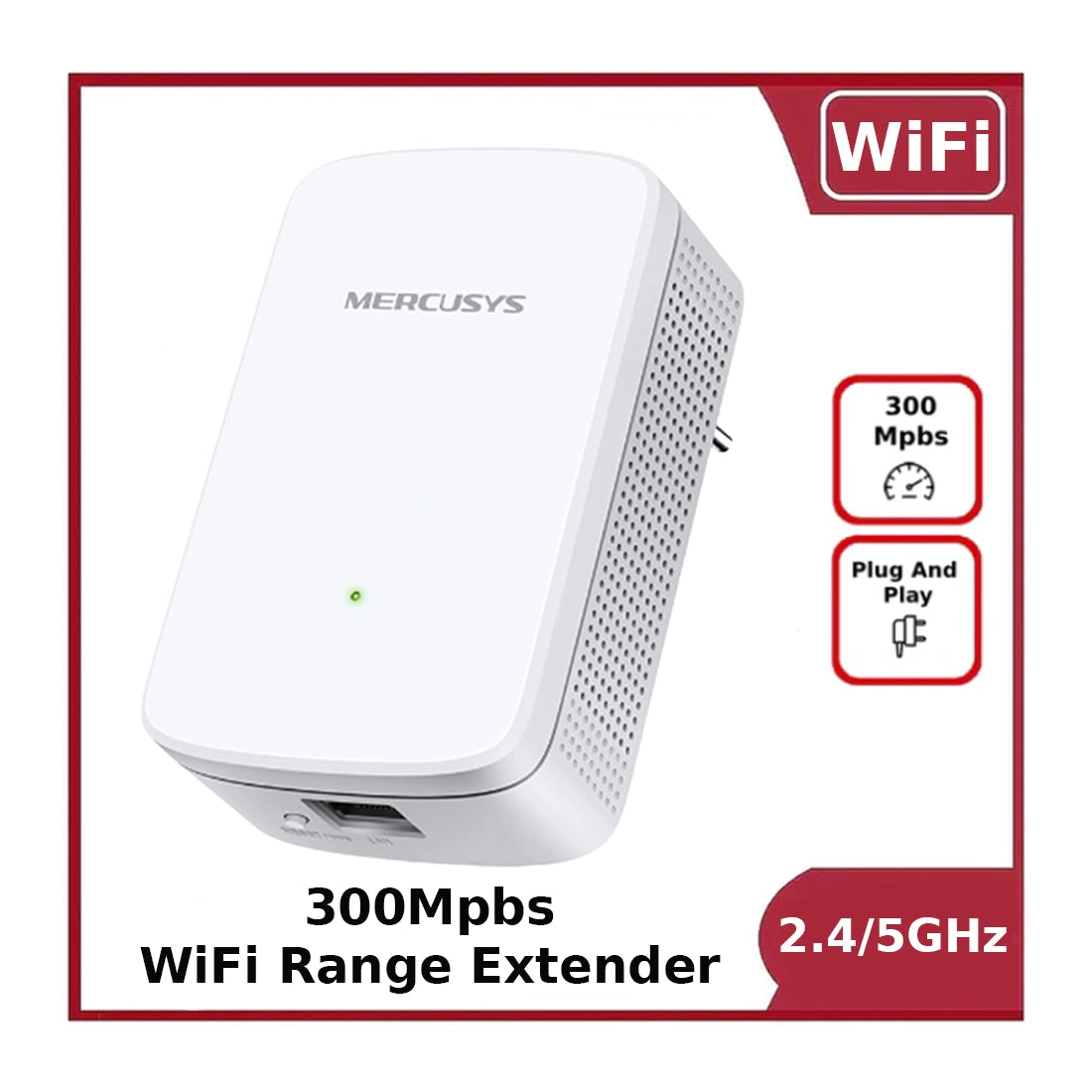 300 Mbps Wi-Fi Range Extender – Wall-Plug WiFi Booster & Access Point