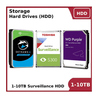 Surveillance Hard Drive - In 1TB - 10TB Capacity (Seagate, Toshiba or WD Digital)