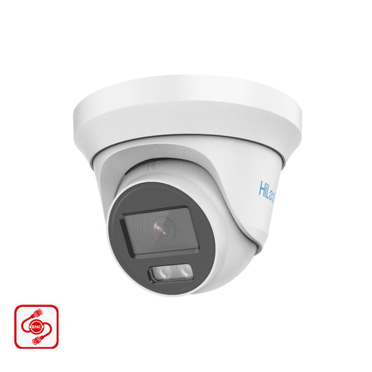 THC-T229-M HiLook 2MP 1080P HD-TVI ColorVu analogue turret camera with 40m LED in white or grey