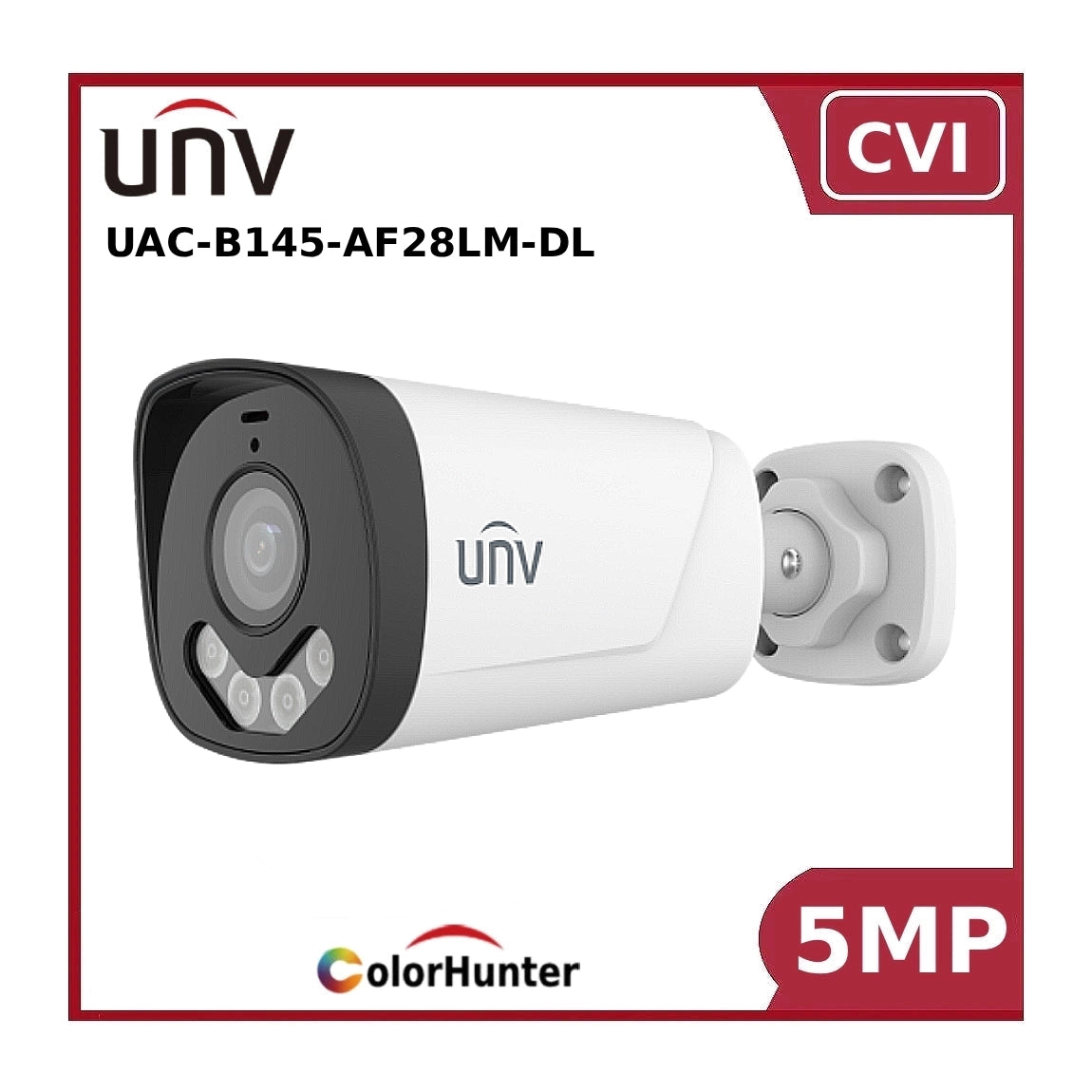 Uniview UAC-B145-AF28LM-DL 5MP Smart Dual Light ColorHunter HD Fixed Bullet Analog Camera