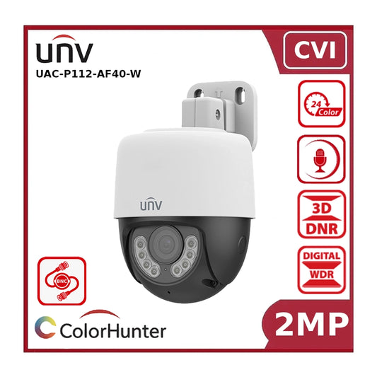 UNV UAC-P112-AF40-W 2MP ColorHunter Fixed Warm Light PT Analog Camera