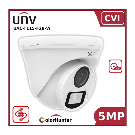 Uniview UAC-T115-F28-W 5MP ColourHunter Turret Analog CVI Camera, 24/7 Colour"EOL"