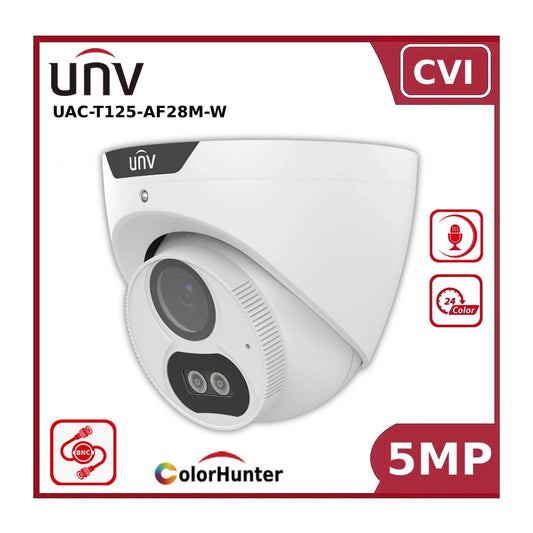 Uniview UAC-T125-AF28M-W 5MP ColourHunter HD Fixed Eyeball Analog Camera