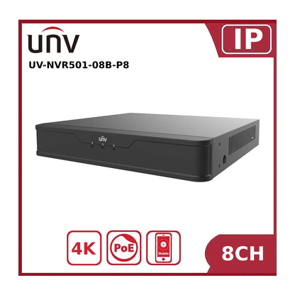 Uniview 8 Channel AI Network Video Recorder UNV-NVR501-08B-P8