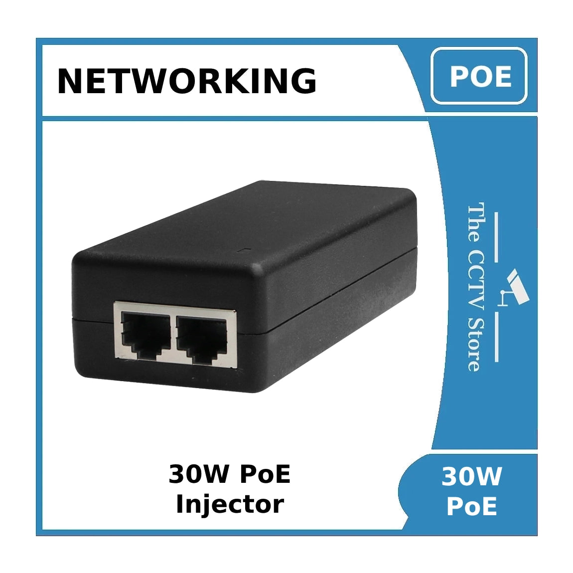 Wi-Tek 30W POE Injector for IP PoE Devices - WI-POE31-48V10/100
