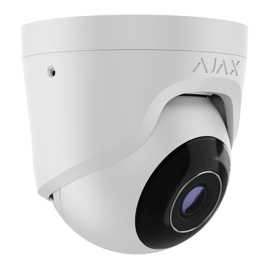 Ajax 64927/64928 8MP 4K Ultra HD White TurretCam IP Security Camera with Fixed Wide-Angle Lens and IR Night Vision