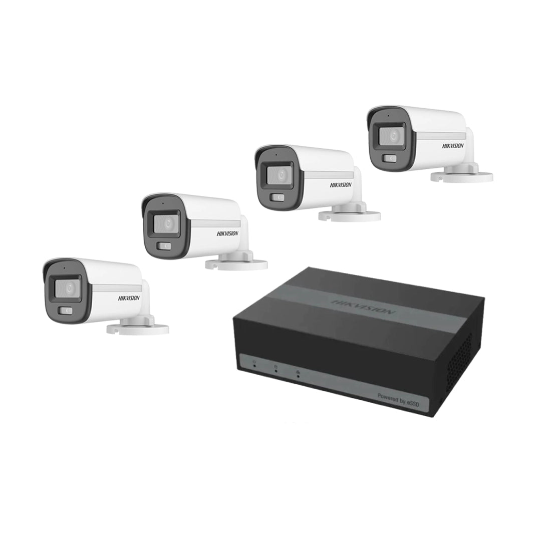 Hikvision 3K ColorVu 4-Channel 4-Camera eDVR Kit with Built-in eSSD + Free Wi-Fi Range Extender