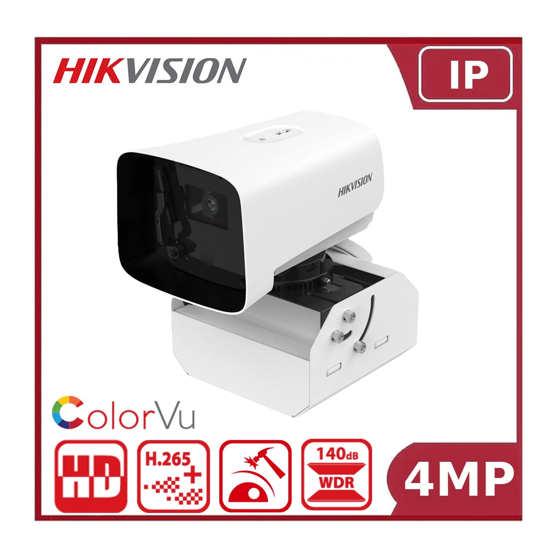 Hikvision iDS-2CD8A47G0/SC-ZY 4MP DeepinView Bullet Camera with ColorVu, ANPR & Self-Cleaning Lens - NR