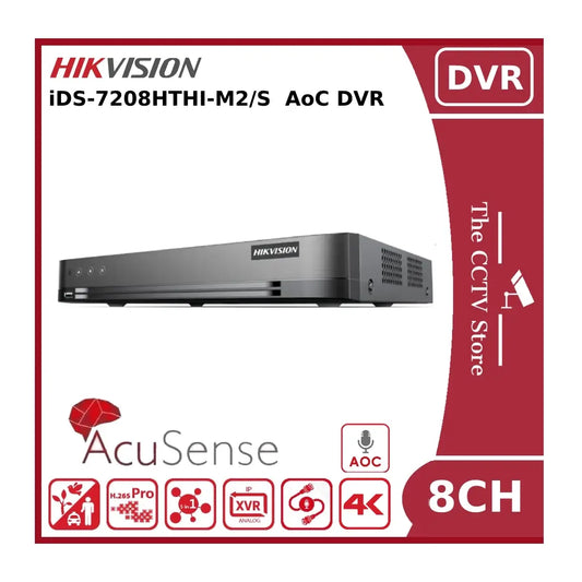 Hikvision iDS-7208HTHI-M2/S 8 Channel 8MP 4K AcuSense Turbo HD AoC DVR **EoL**