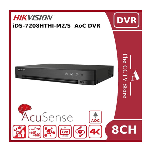 Hikvision iDS-7208HTHI-M2/S 8 Channel 8MP 4K AcuSense Turbo HD AoC DVR