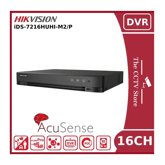 Hikvision iDS-7216HUHI-M2/P 8MP-Lite AcuSense PoC 16Ch Hybrid DVR