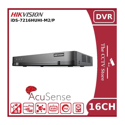 Hikvision iDS-7216HUHI-M2/P 8MP-Lite AcuSense PoC 16Ch Hybrid DVR