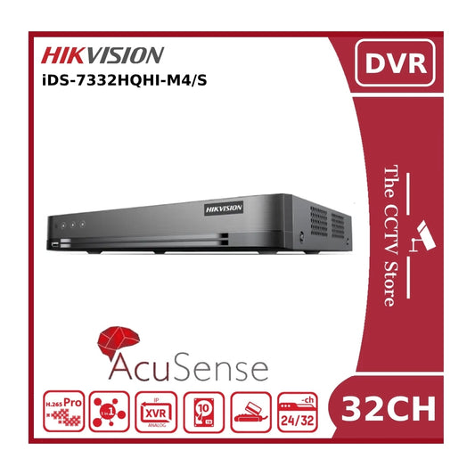 Hikvision iDS-7332HQHI-M4/S AcuSense 32Ch Turbo HD DVR With AoC and 4 HDD Bays