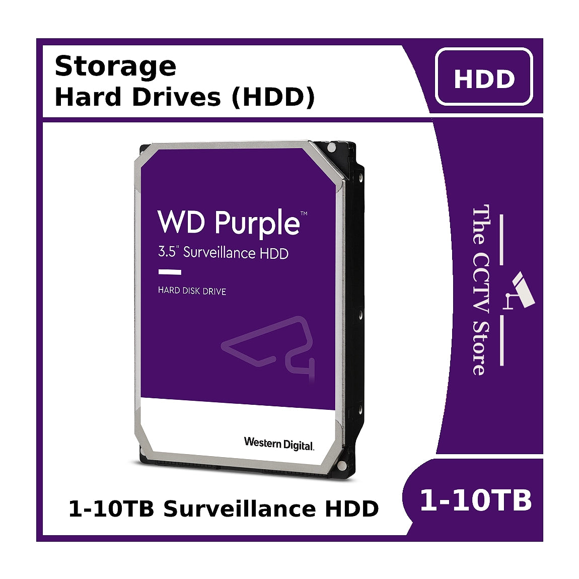 Western Digital - WD Purple Surveillance Hard Drive - In 1TB - 10TB Capacity