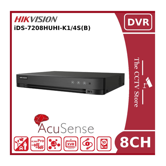 Hikvision iDS-7208HUHI-K1/4S (B) 8MP AcuSense 8Ch Turbo 5.0 DVR