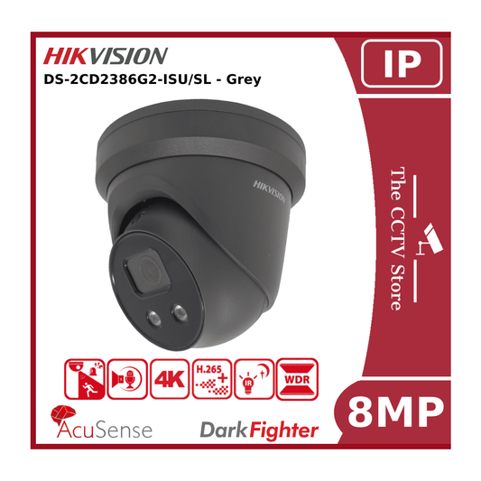 8MP Hikvision DS-2CD2386G2-ISU/SL 4K DarkFighter IP CCTV Camera PoE With Two Way Talk