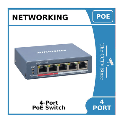 4 Port Hikvision DS-3E1105P-EI 100Mbps Smart Managed PoE Switch