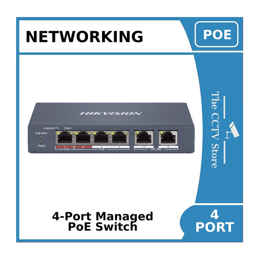 4-Port DS-3E1106HP-EI Hikvision 100Mbps Smart Managed PoE switch
