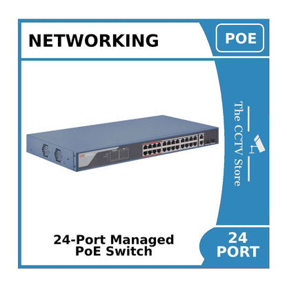 24-Port DS-3E1326P-EI Hikvision 100Mbps Smart Managed PoE Switch