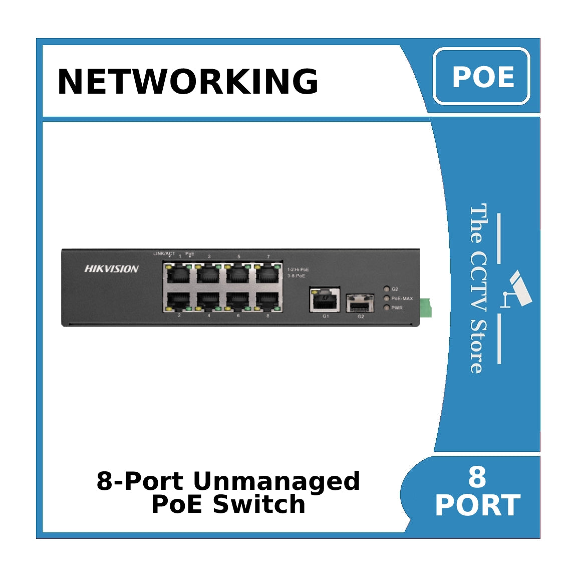 8-Port Gigabit Unmanaged Hi-PoE Switch DS-3T0510HP-E/HS