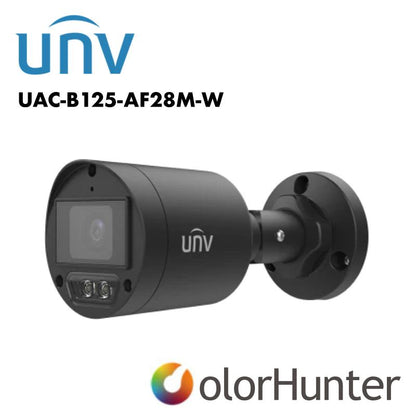 Uniview 5MP ColorHunter HD Fixed Bullet Analog Camera White/Black UNV-UAC-B125-AF28M-W