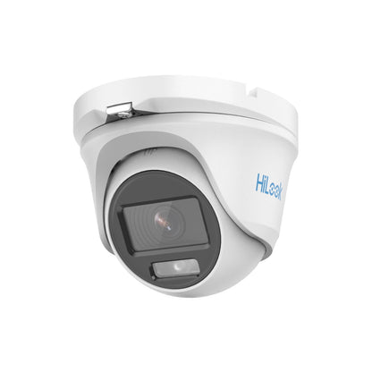 THC-T159-MS 2.8mm HiLook 5MP 3K ColorVu HD-TVI analogue turret camera with built-in mic and 20m LED