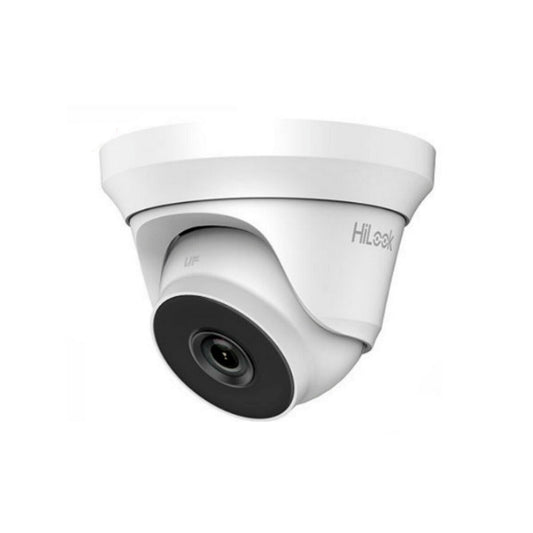 THC-T250-MS HiLook 5MP HD-TVI analogue turret camera with built-in mic and 40m IR in white or grey