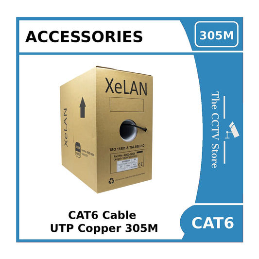 CAT6 Outdoor UTP Networking Cable - Black 23 AWG - 305m