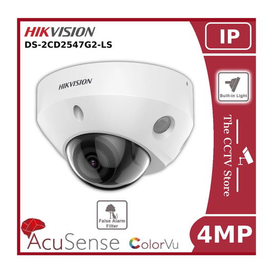 Hikvision DS-2CD2547G2-LS 4 MP ColorVu Fixed Mini Dome Network Camera